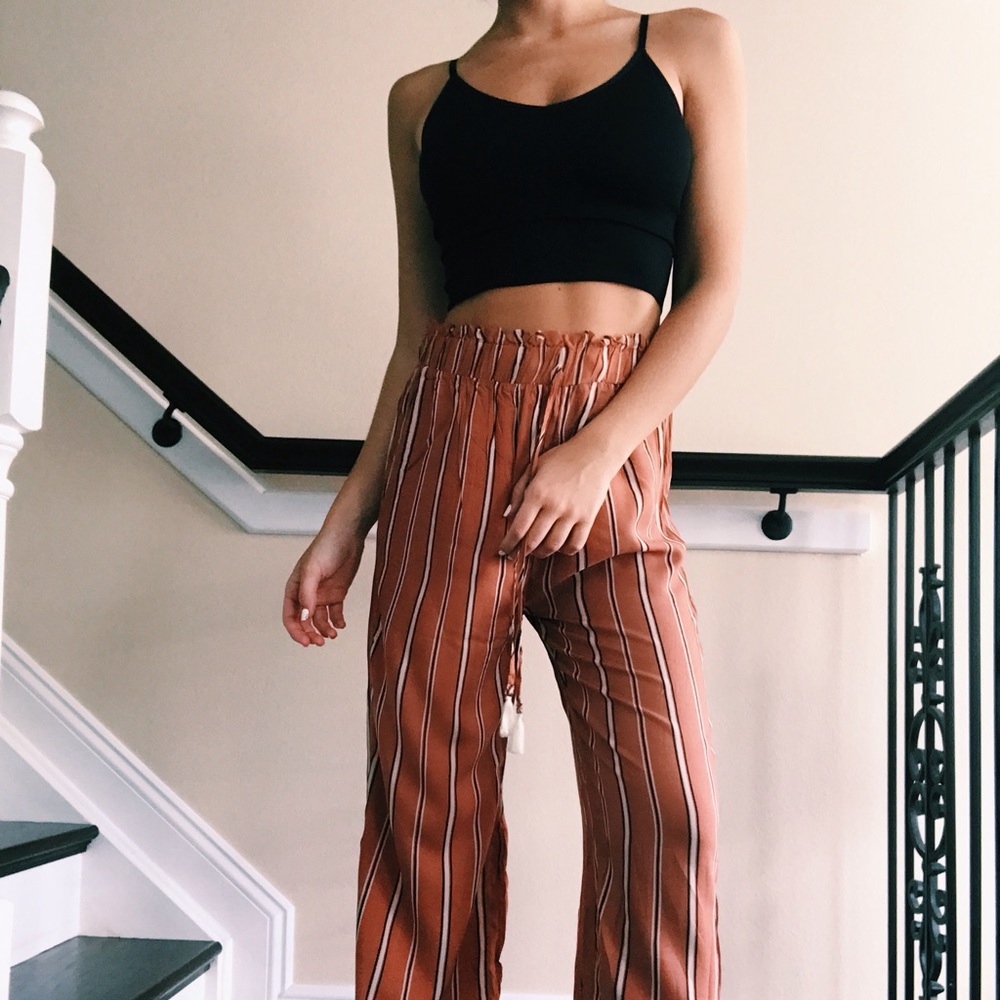 Orange Striped Airy Pants 🍊